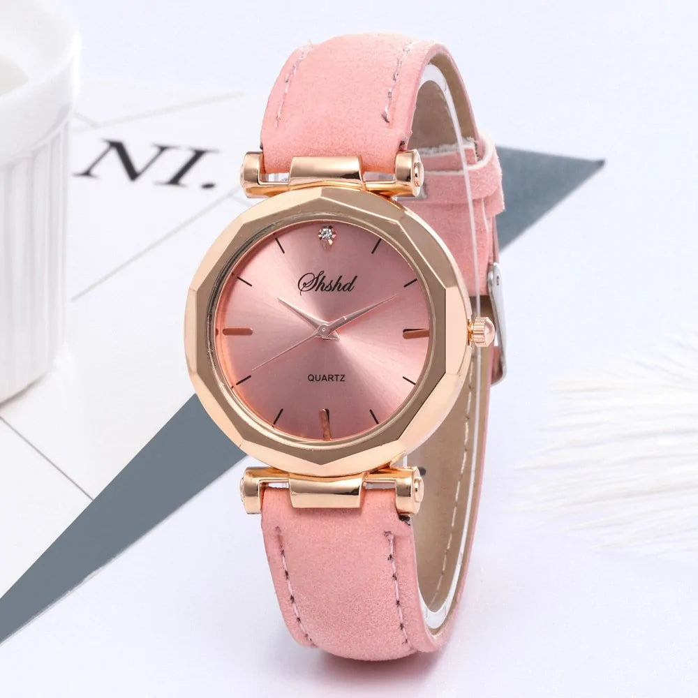 Women Fashion Leather Casual Watch