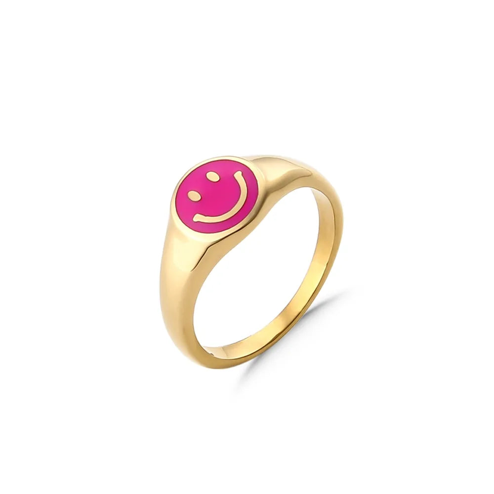 Women Smiley Face Rings