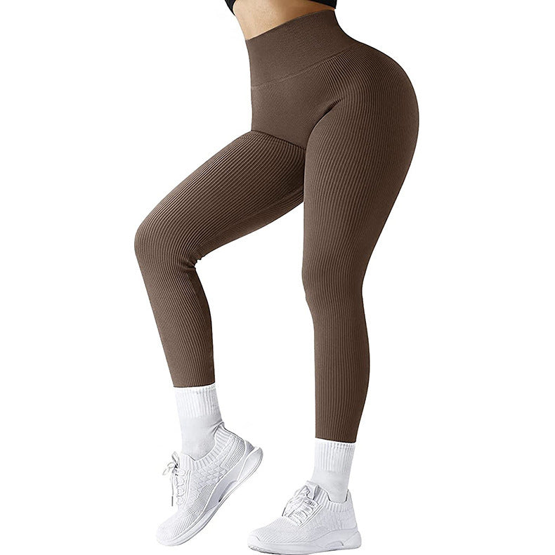 Women's Solid High Waist Seamless Slimming Fitness Yoga Pants