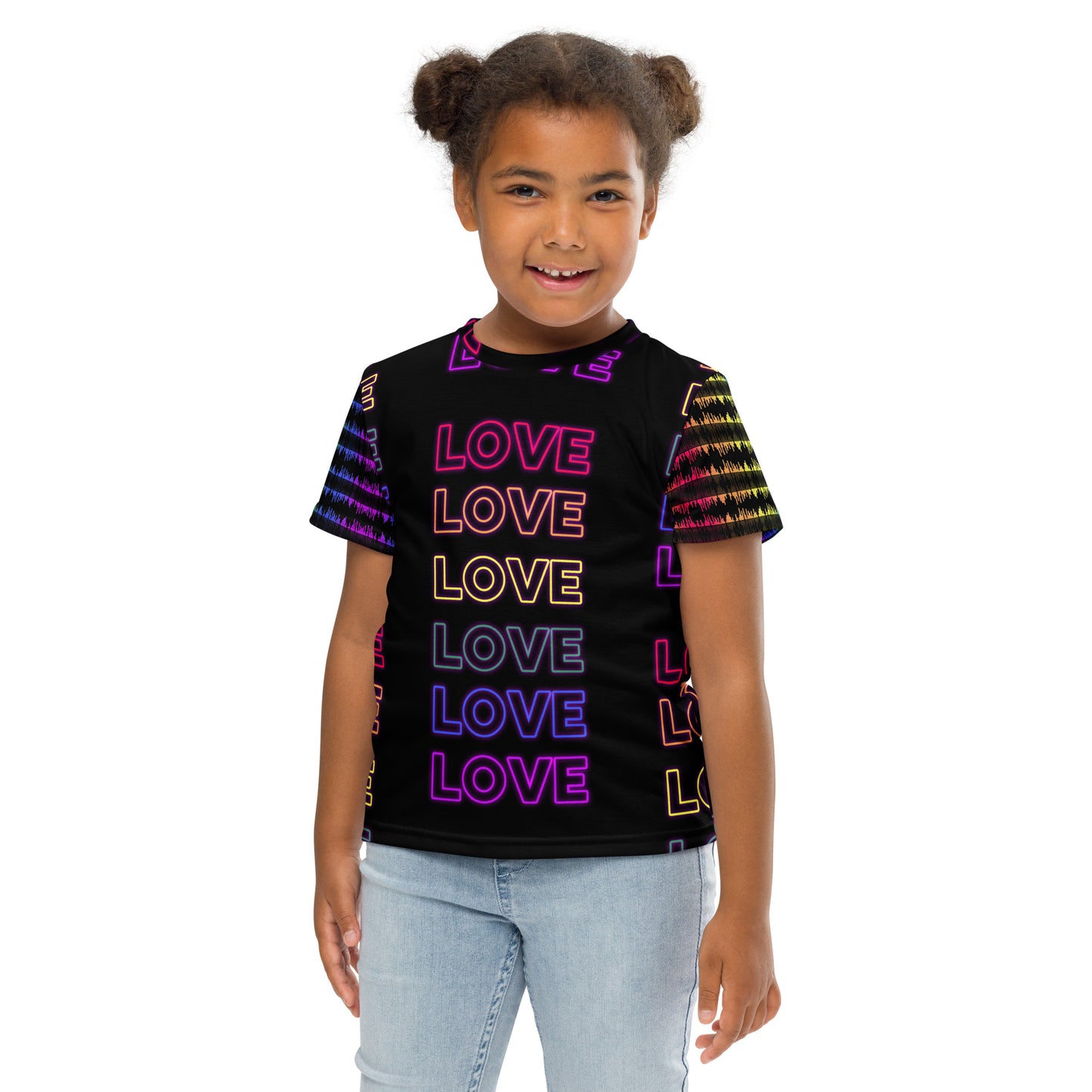 Kids Neon Love Crew Neck T-shirt