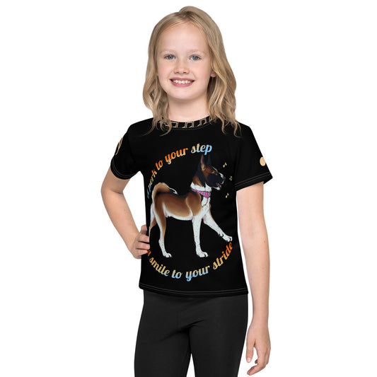 Kids A Pep To Your Stride Black Crew Neck T-shirt