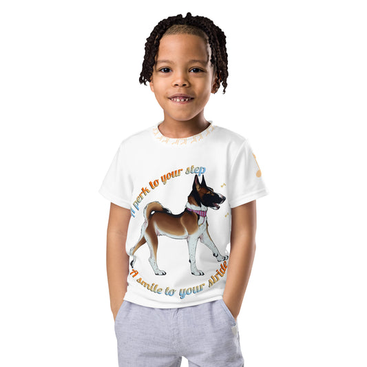 Kids A Pep To Your Stride White Crew Neck T-shirt