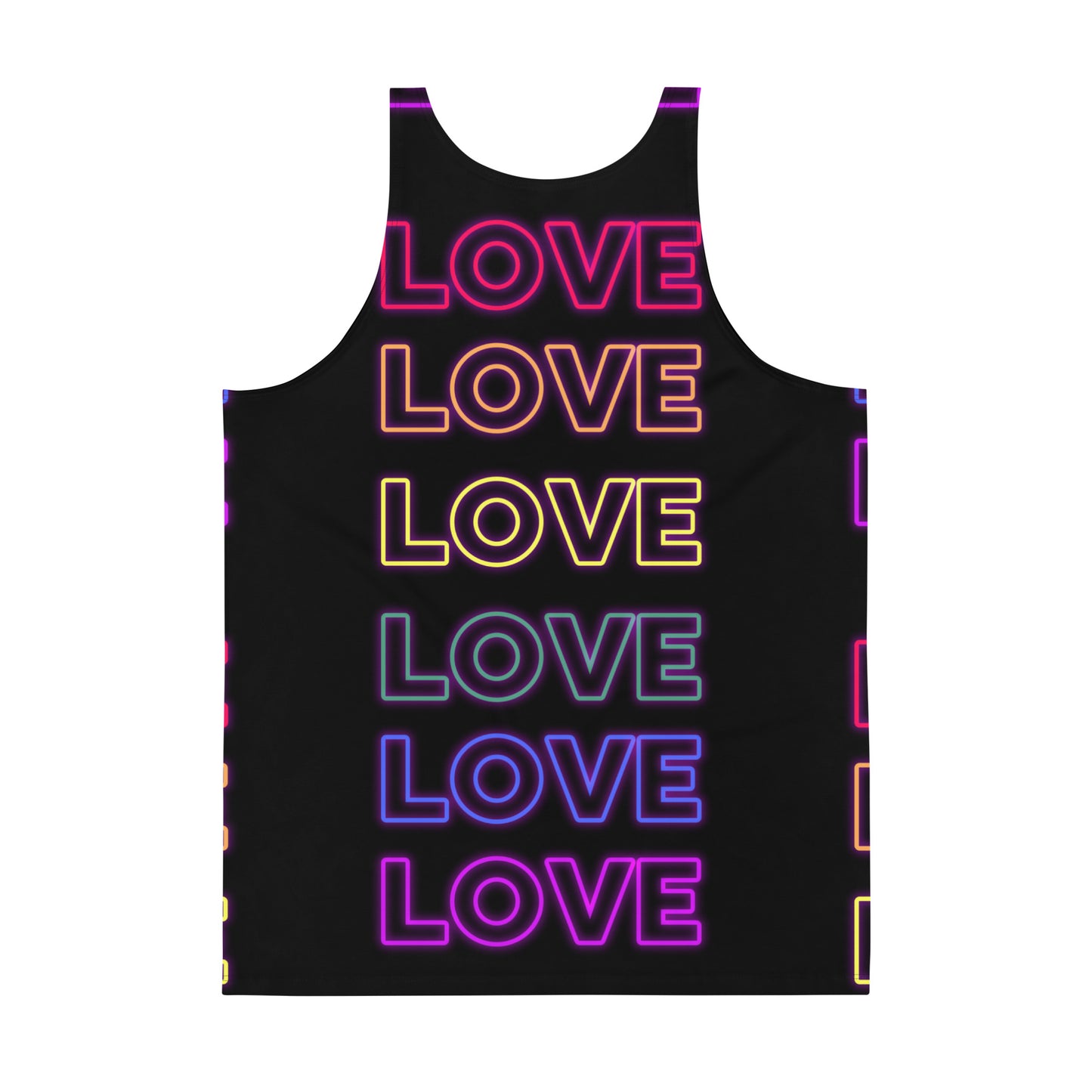 Unisex Neon Love Tank Top