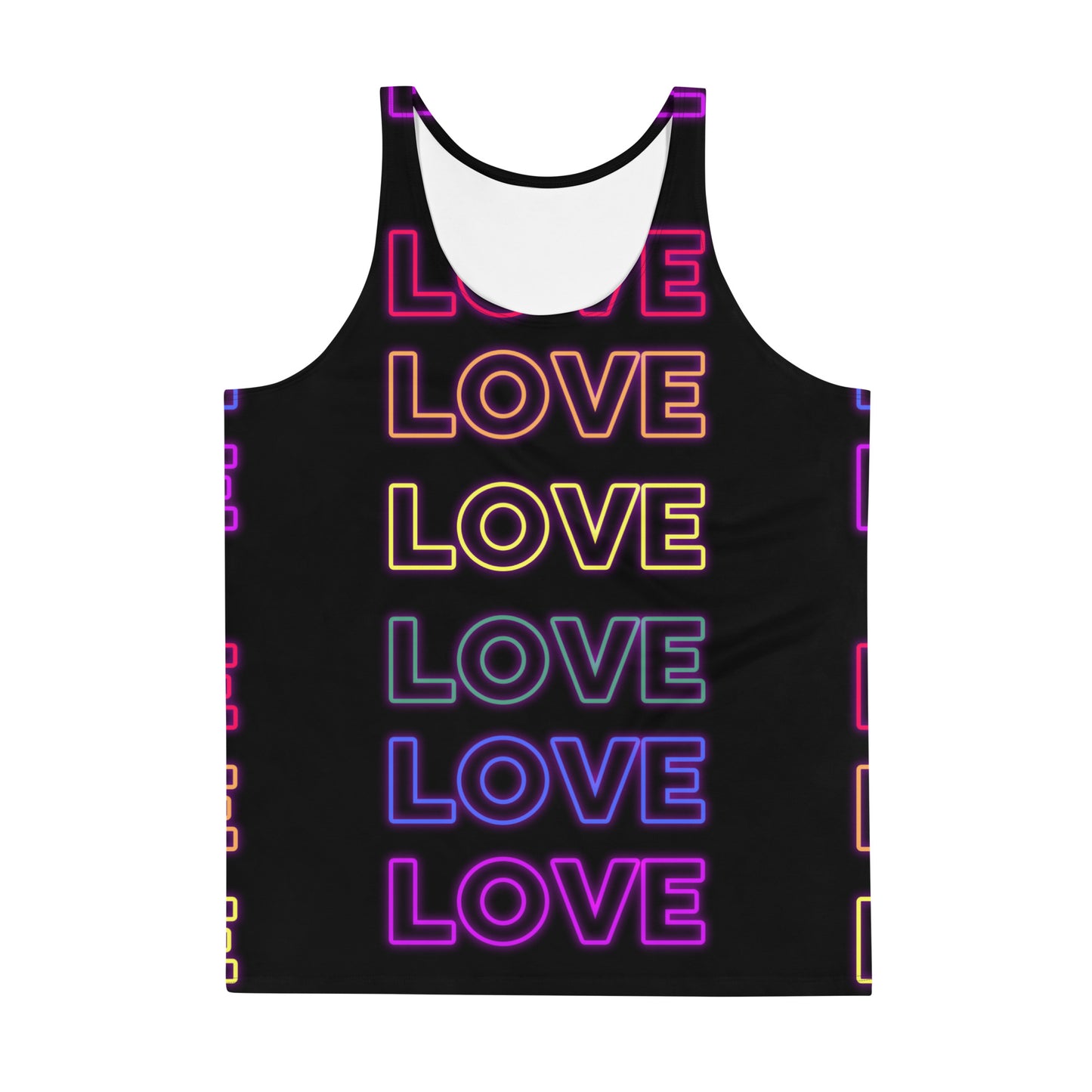 Unisex Neon Love Tank Top