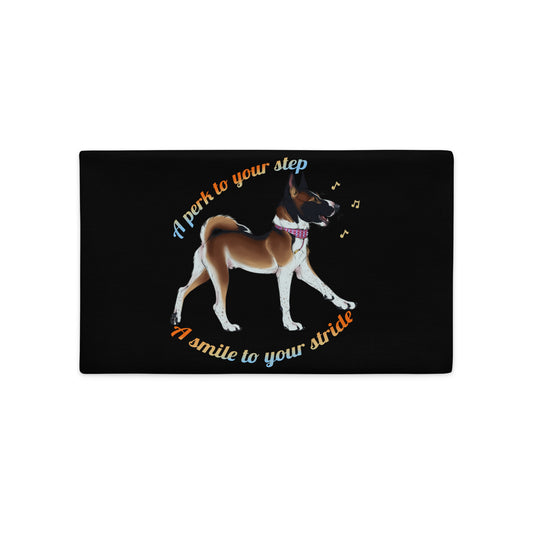 A Pep To Your Stride  Premium Black Pillow Case