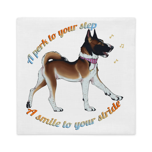 A Pep To Your Stride Premium White Pillow Case