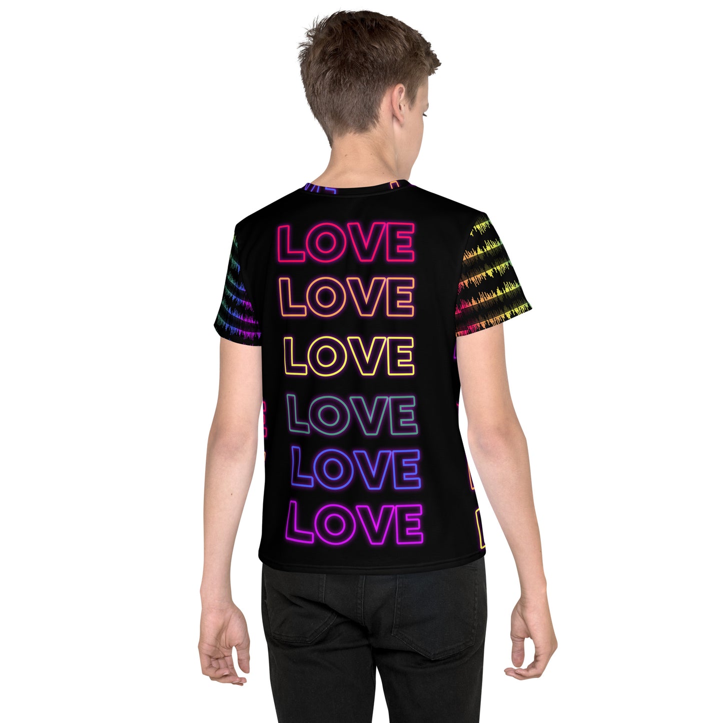 Youth Neon Love Crew Neck T-shirt