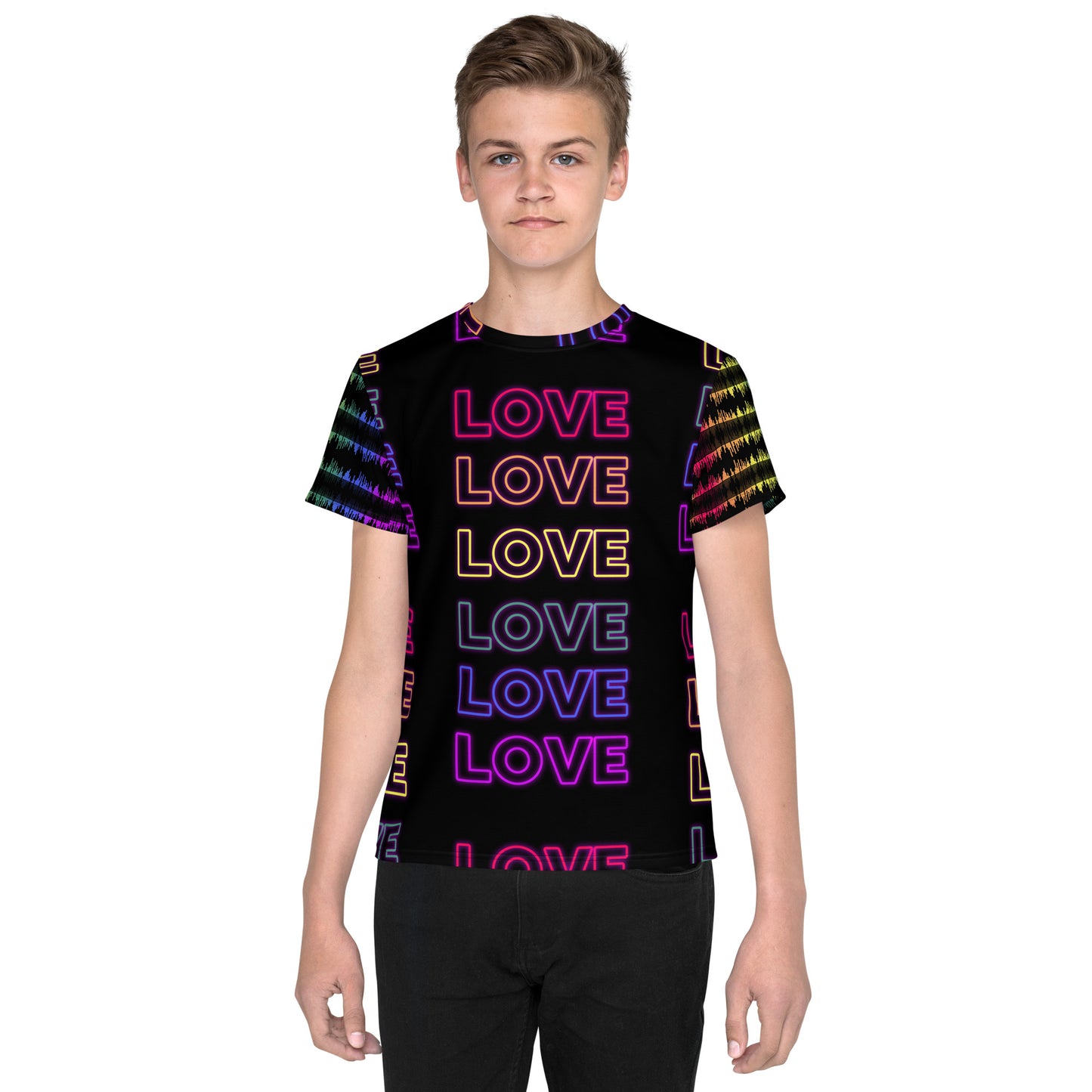 Youth Neon Love Crew Neck T-shirt