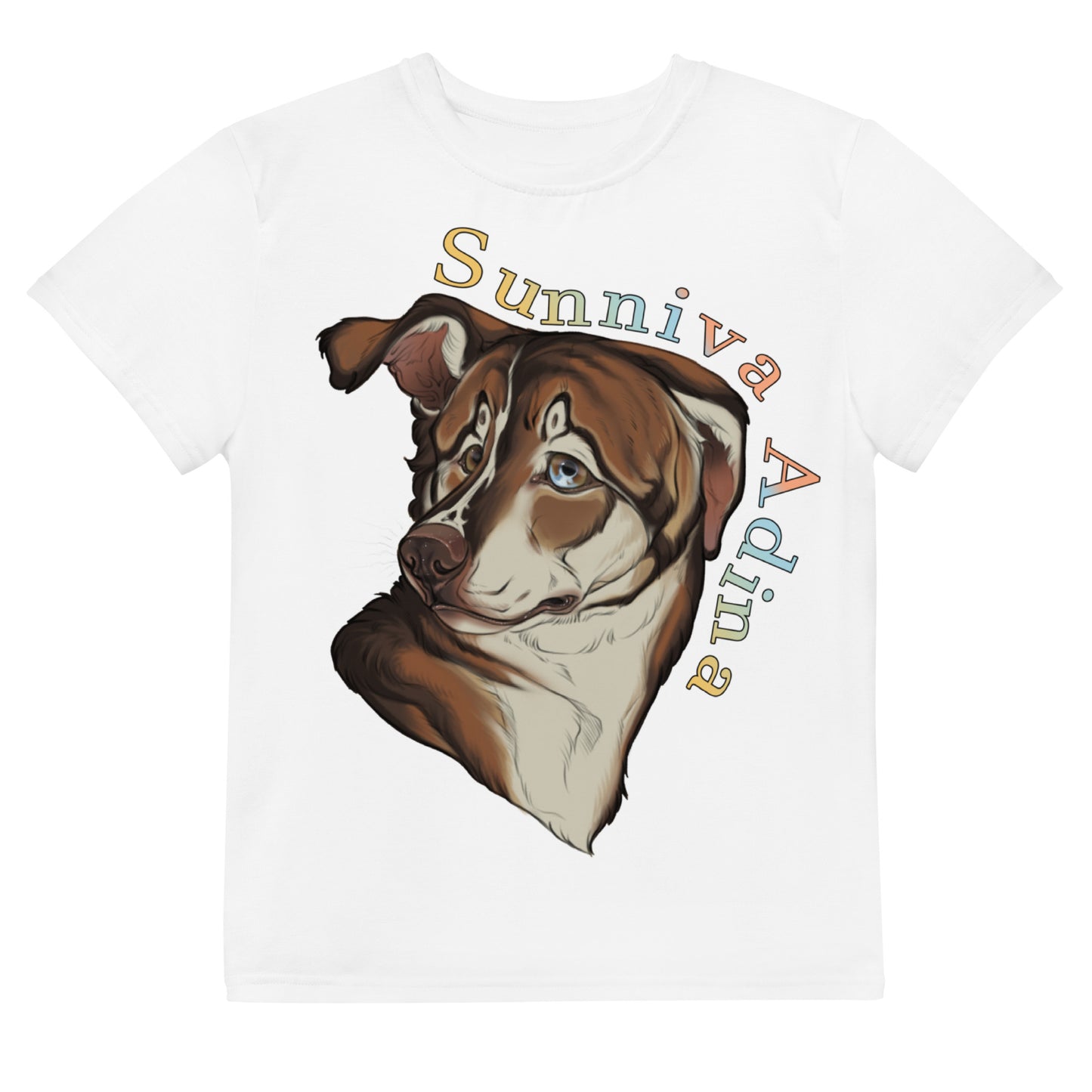 Youth Sunniva Adina White Crew Neck T-shirt