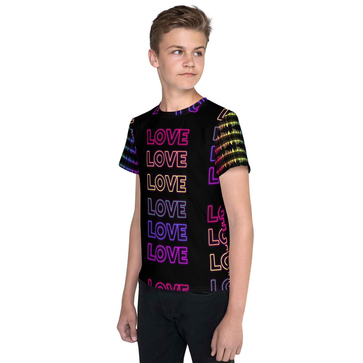 Youth Neon Love Crew Neck T-shirt