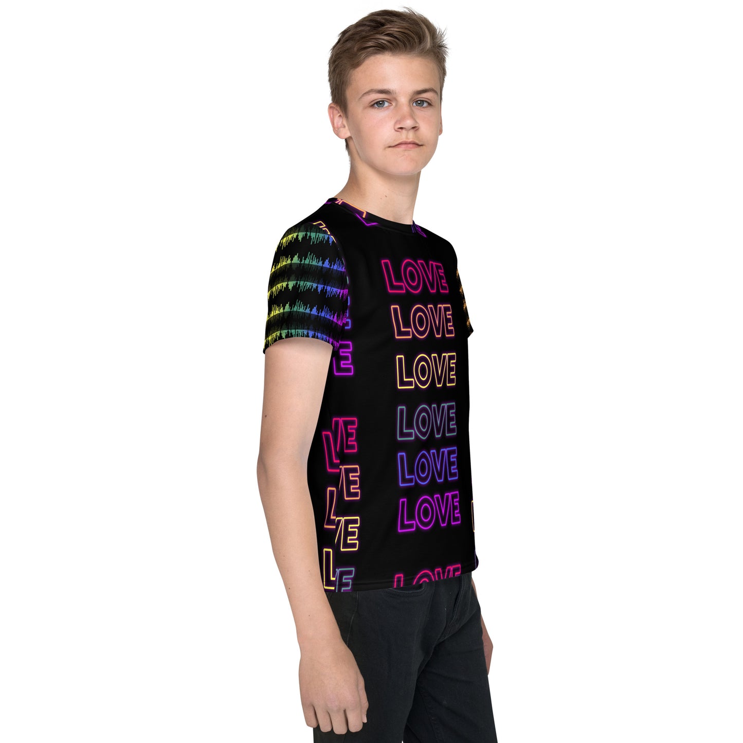 Youth Neon Love Crew Neck T-shirt