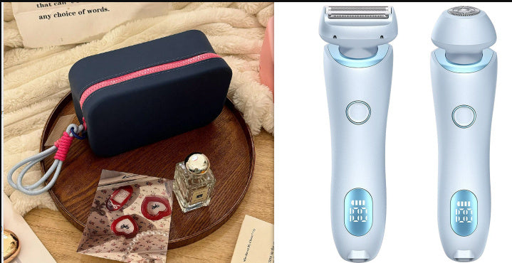 2 In 1 Women Hair Razor Removal Epilator USB Rechargeable Trimmer