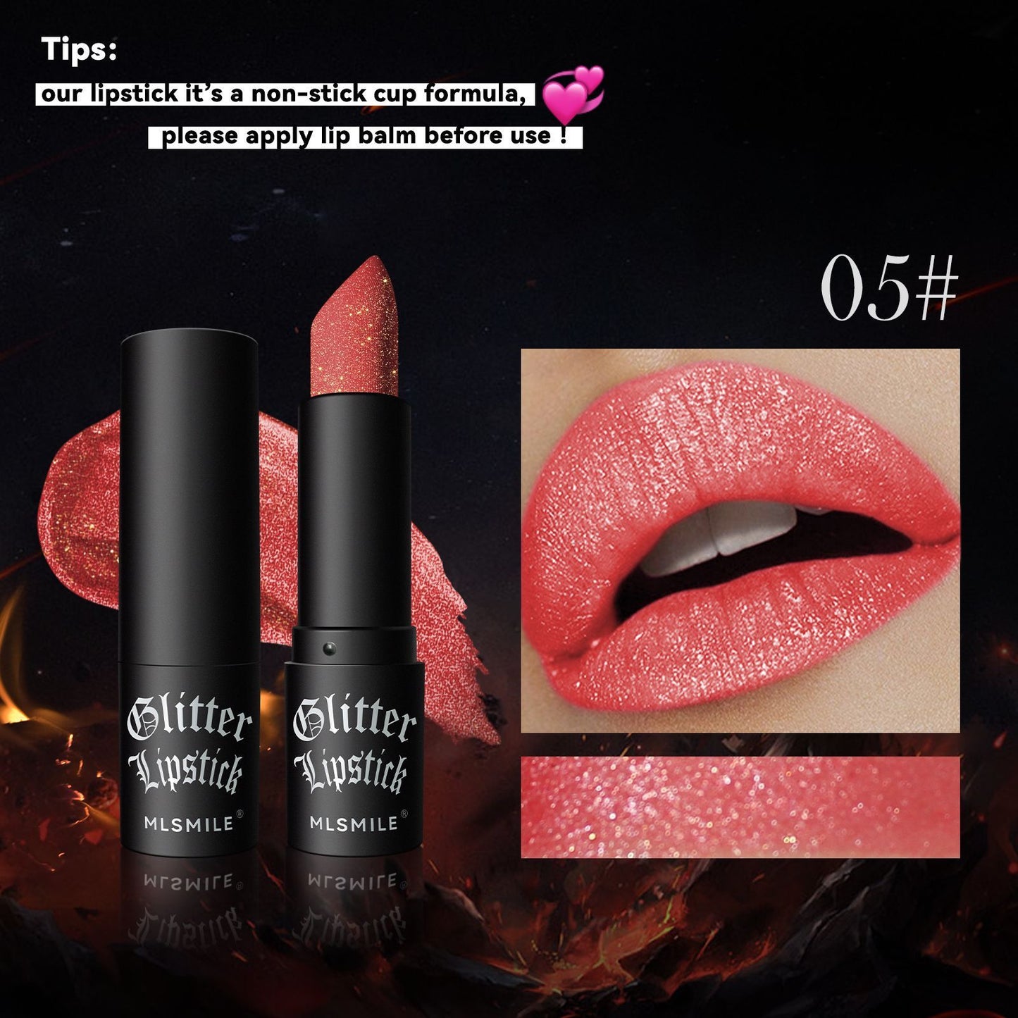 7 Color Pearlescent Thin And Glittering Easy To Color Diamond Long Lasting Nourishing Moisturizing Lipstick