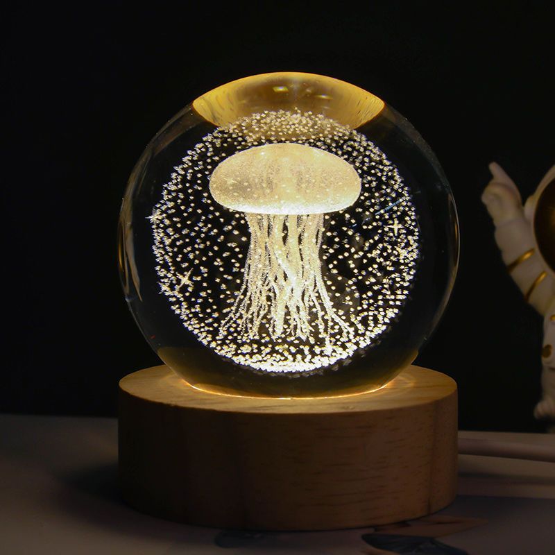 Luminous Starry Sky And Planets Moon Small Crystal Ball Night Lamp