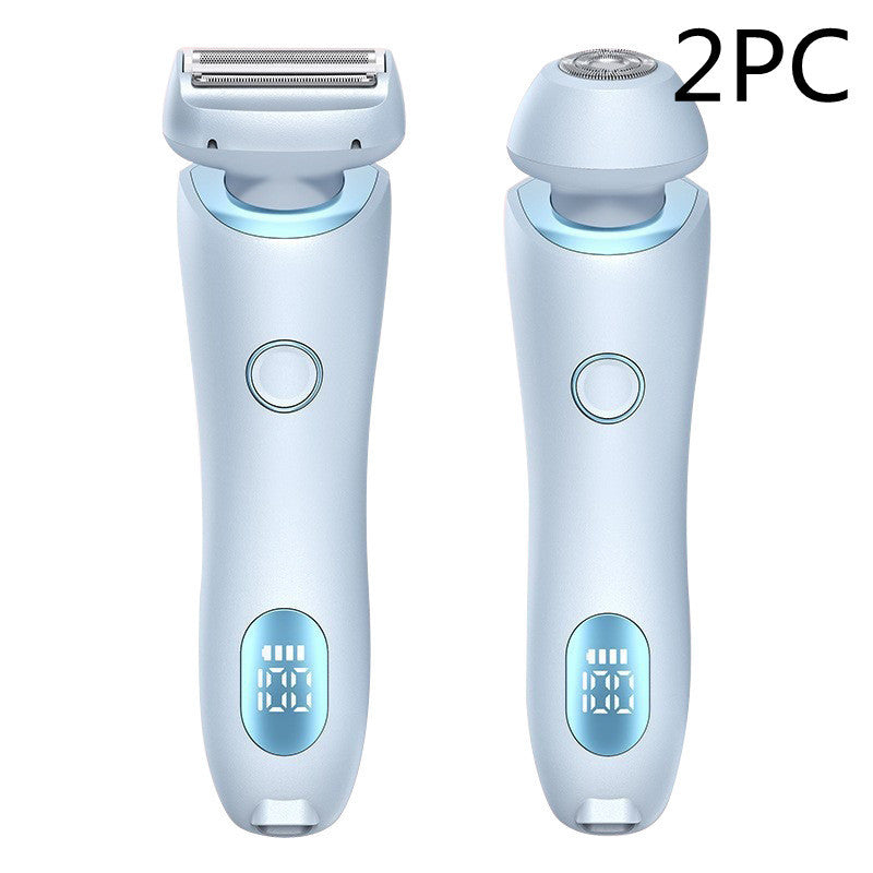 2 In 1 Women Hair Razor Removal Epilator USB Rechargeable Trimmer