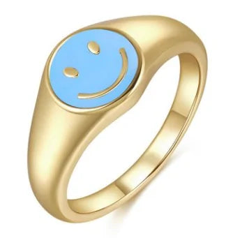 Women Smiley Face Rings