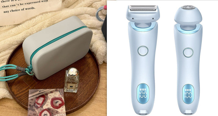 2 In 1 Women Hair Razor Removal Epilator USB Rechargeable Trimmer