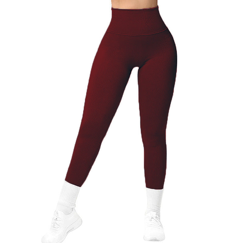 Women's Solid High Waist Seamless Slimming Fitness Yoga Pants