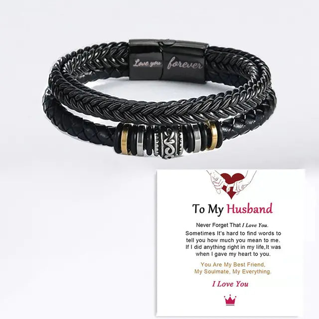 Men Braided Leather Bracelets