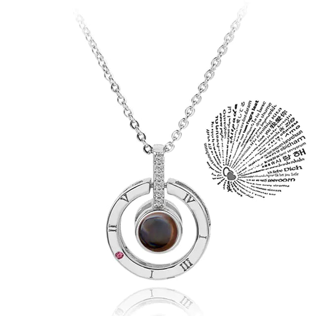 Projection 100 Languages "I Love You"  Pendant Necklace