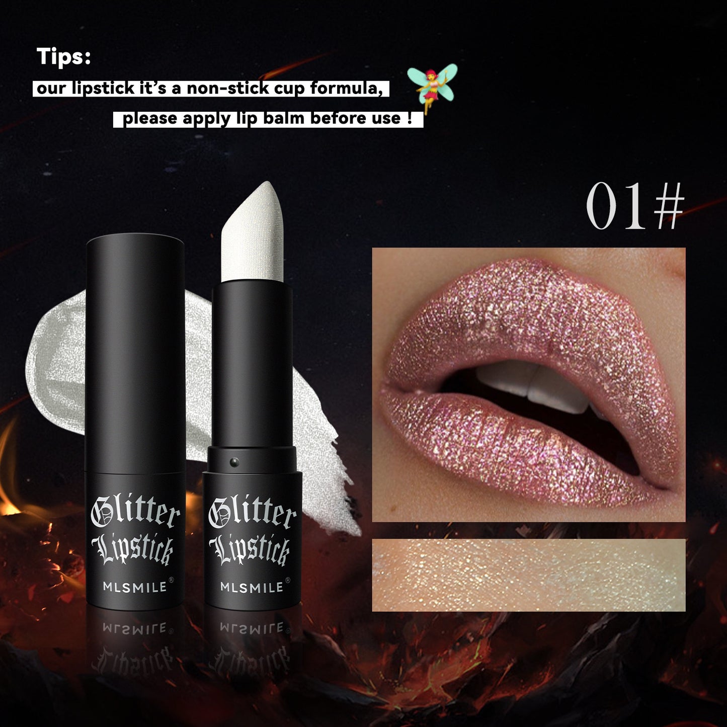 7 Color Pearlescent Thin And Glittering Easy To Color Diamond Long Lasting Nourishing Moisturizing Lipstick