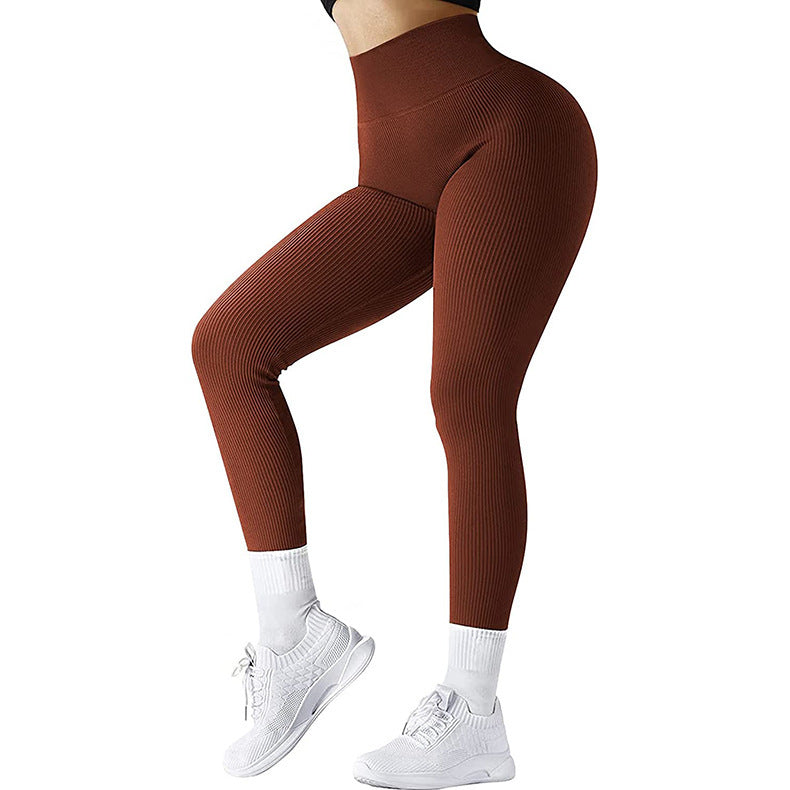 Women's Solid High Waist Seamless Slimming Fitness Yoga Pants