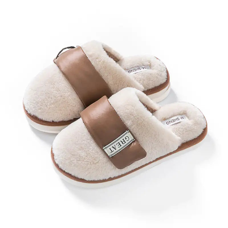 Warm Cotton Autumn And Winter Indoor Home Slipper