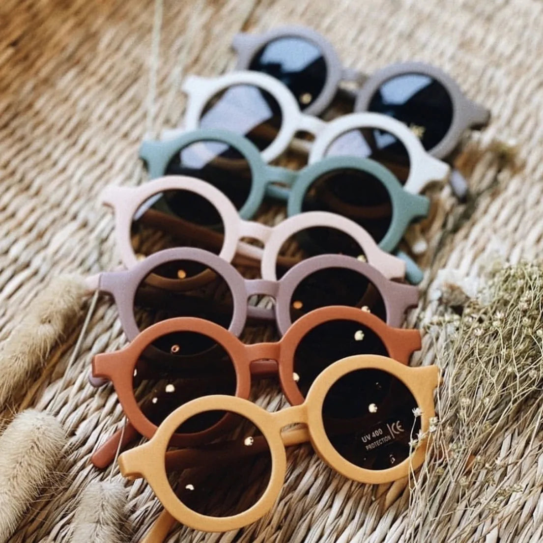 Infant's Cute And Retro Solid Color Sunglasses