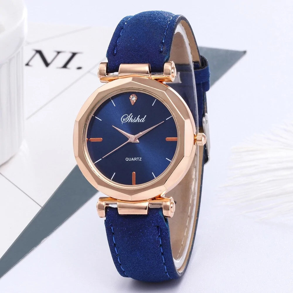 Women Fashion Leather Casual Watch