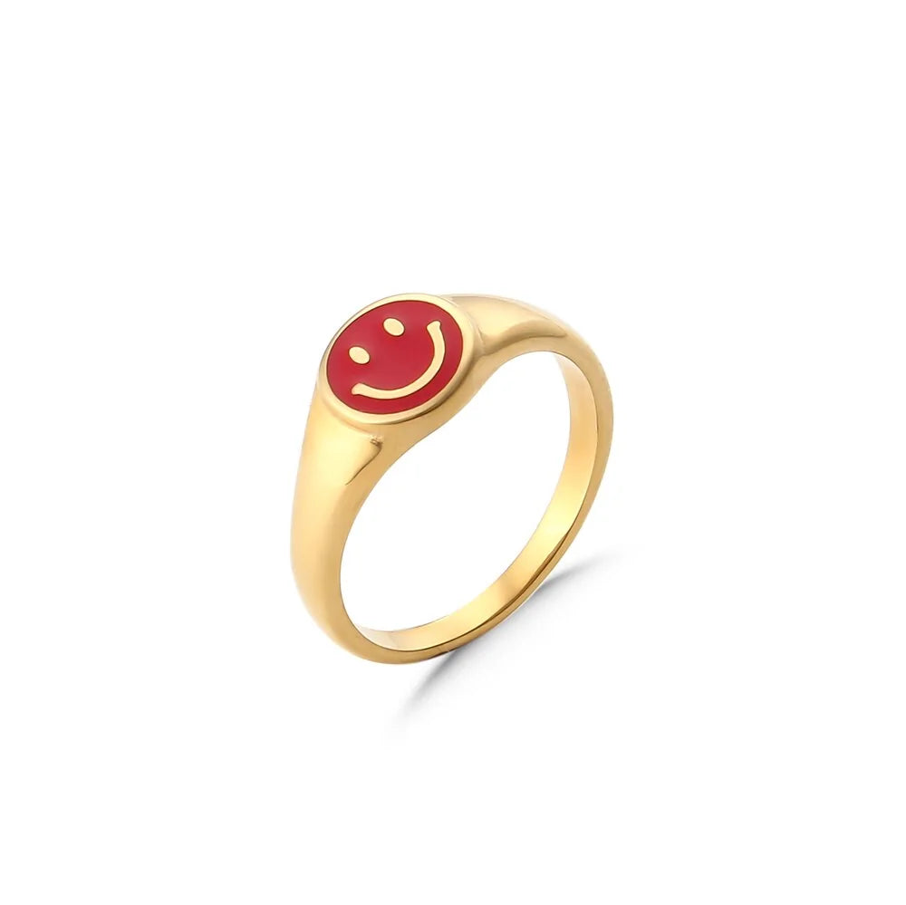 Women Smiley Face Rings