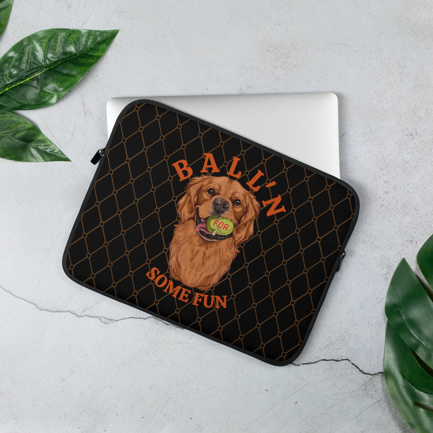 Ball'N Golden Retriever - Laptop Sleeve