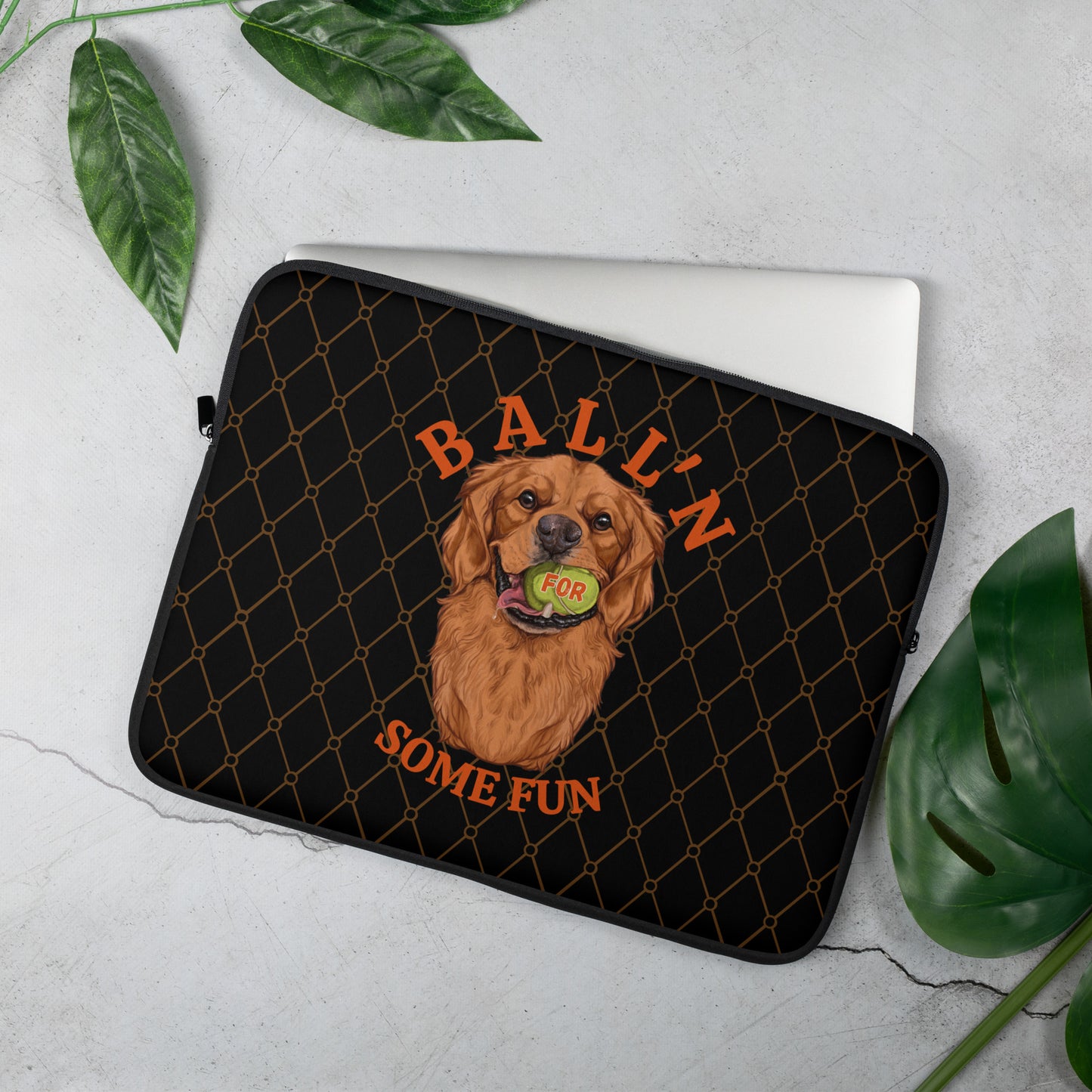 Ball'N Golden Retriever - Laptop Sleeve