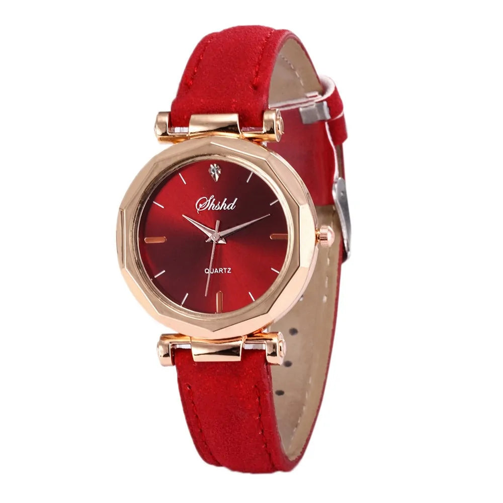 Women Fashion Leather Casual Watch