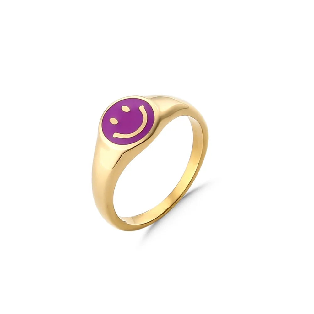 Women Smiley Face Rings