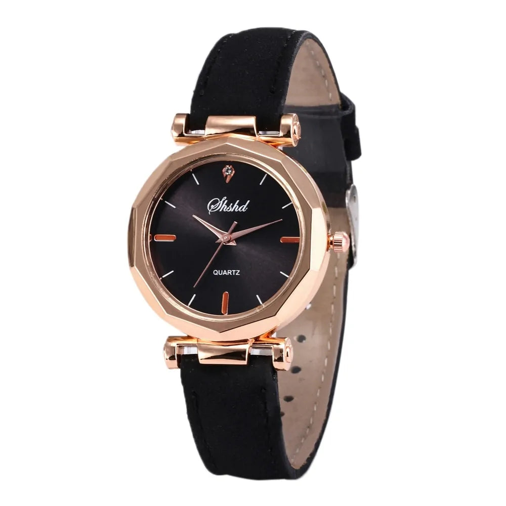 Women Fashion Leather Casual Watch