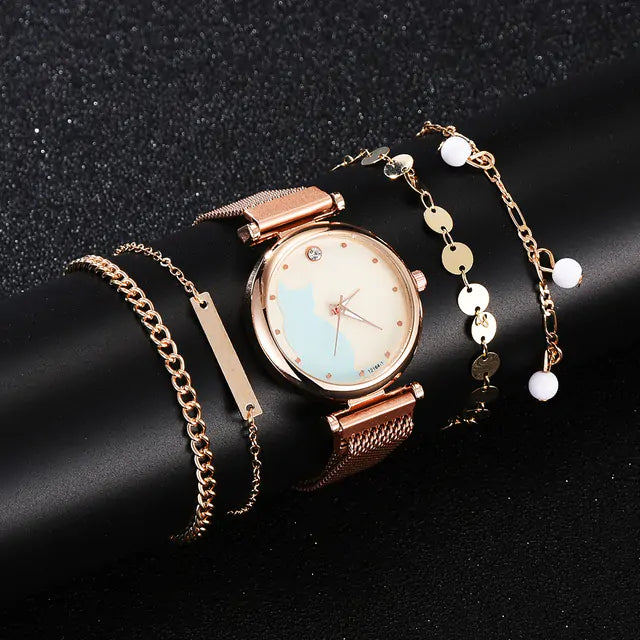 Women Fashion Watch Set