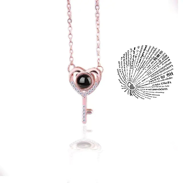 Projection 100 Languages "I Love You"  Pendant Necklace