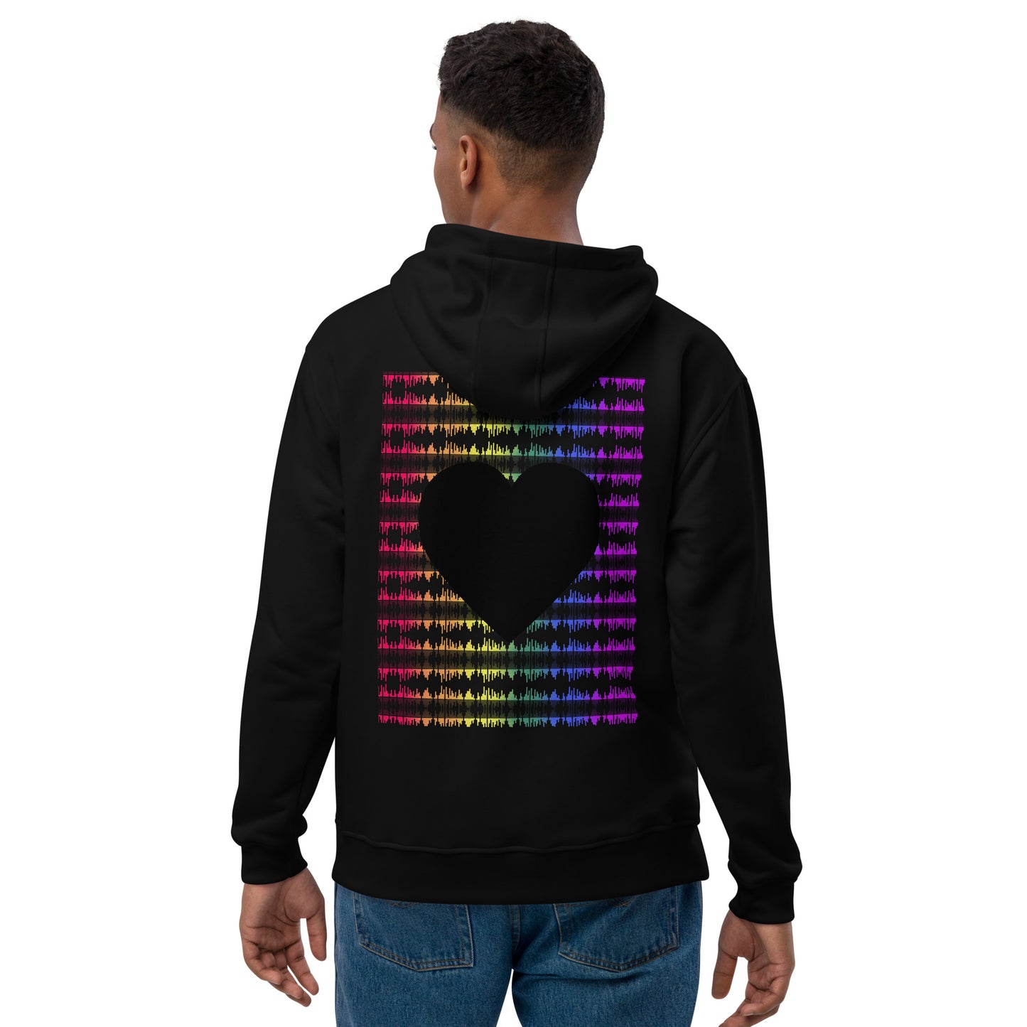 Men Premium Neon Love Eco Hoodie