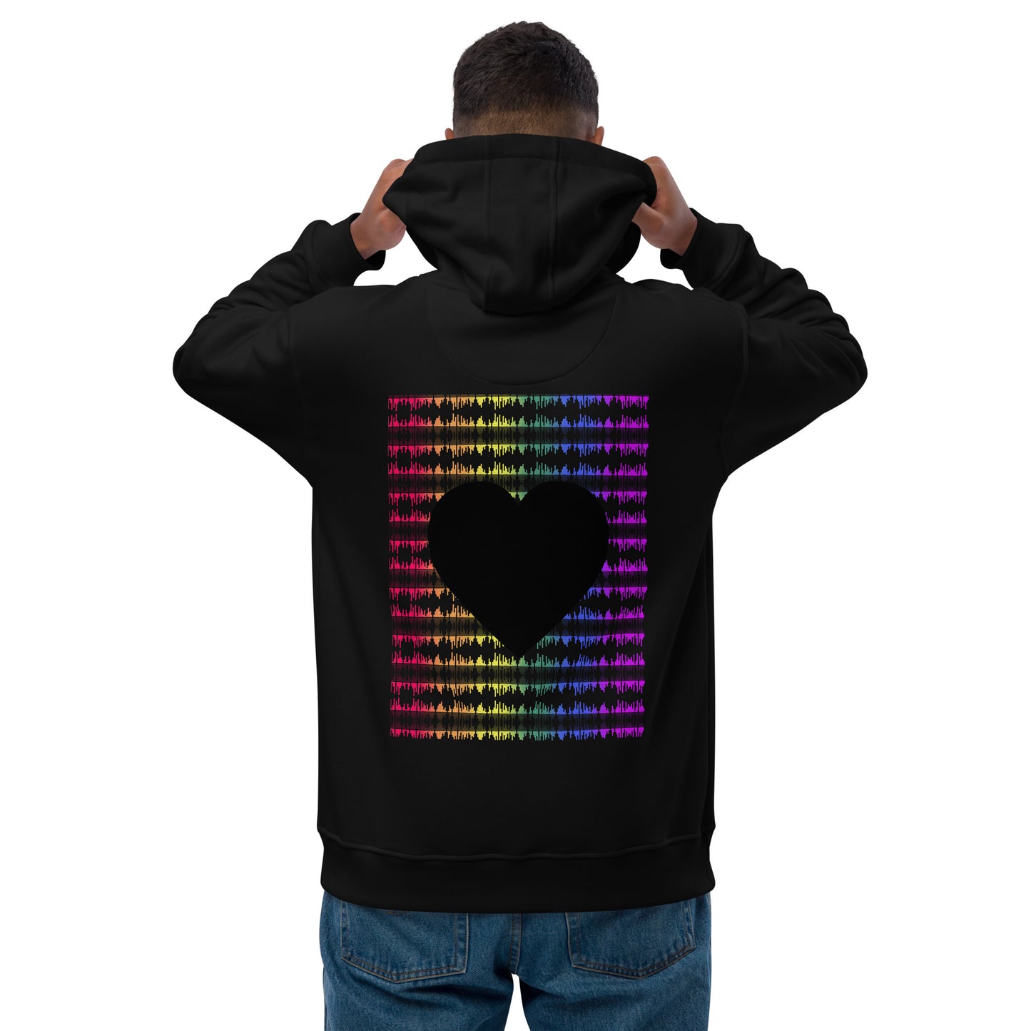 Men Premium Neon Love Eco Hoodie