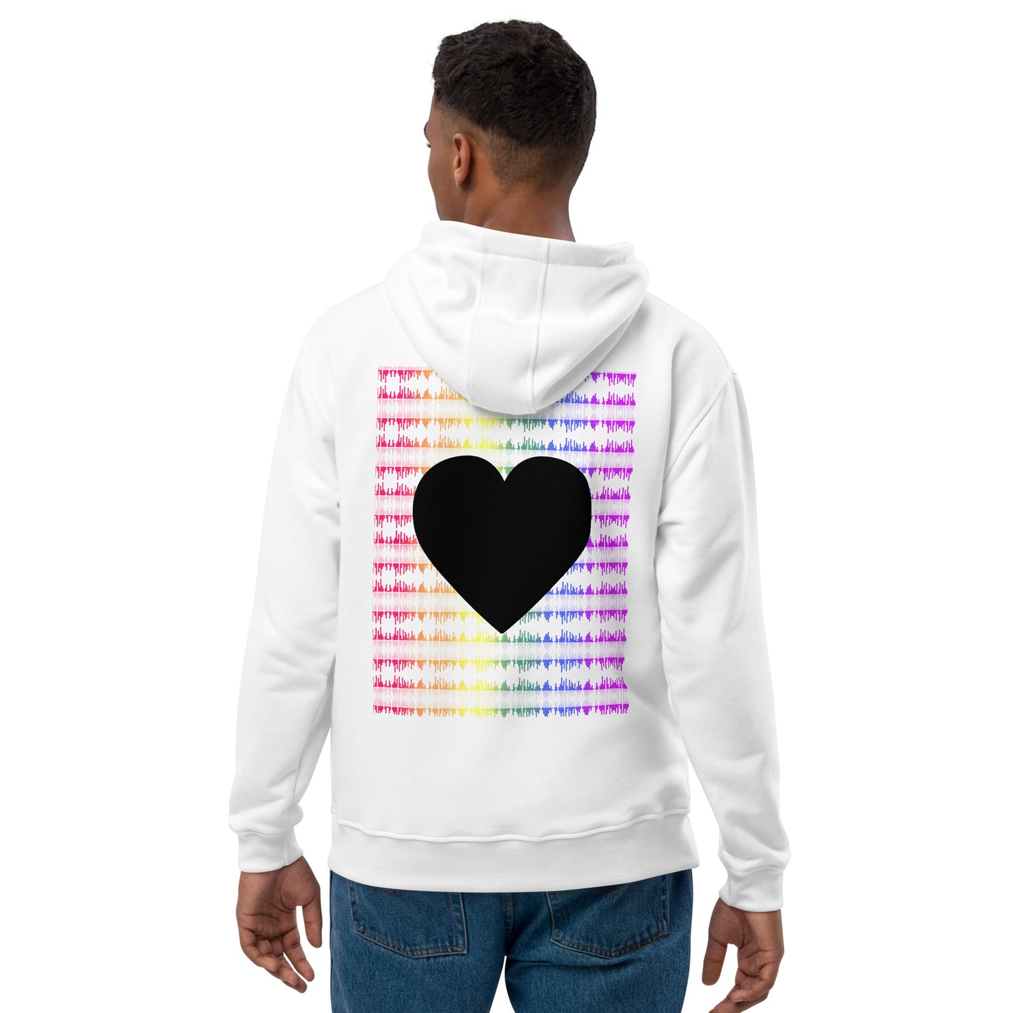 Men Premium Neon Love Eco Hoodie