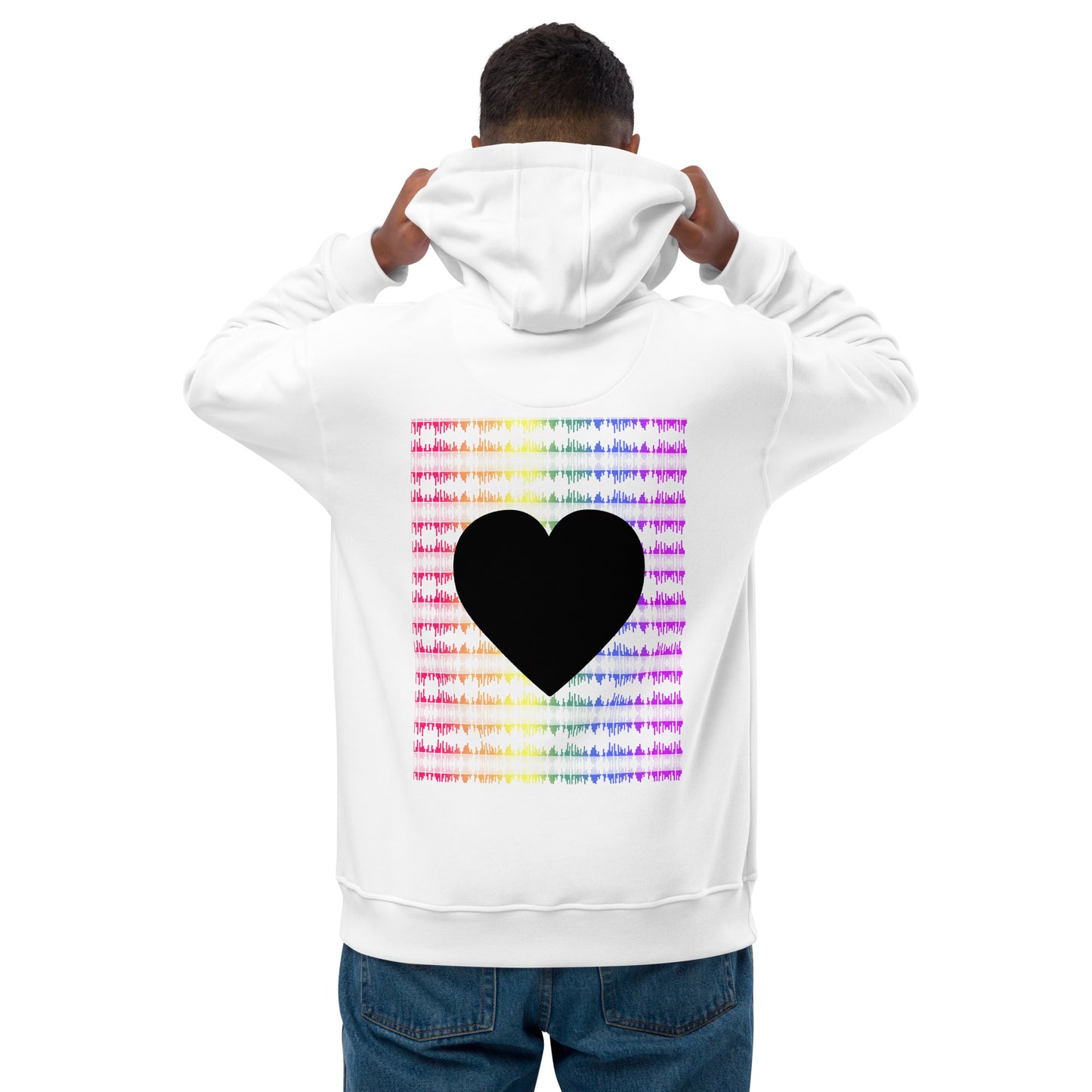 Men Premium Neon Love Eco Hoodie