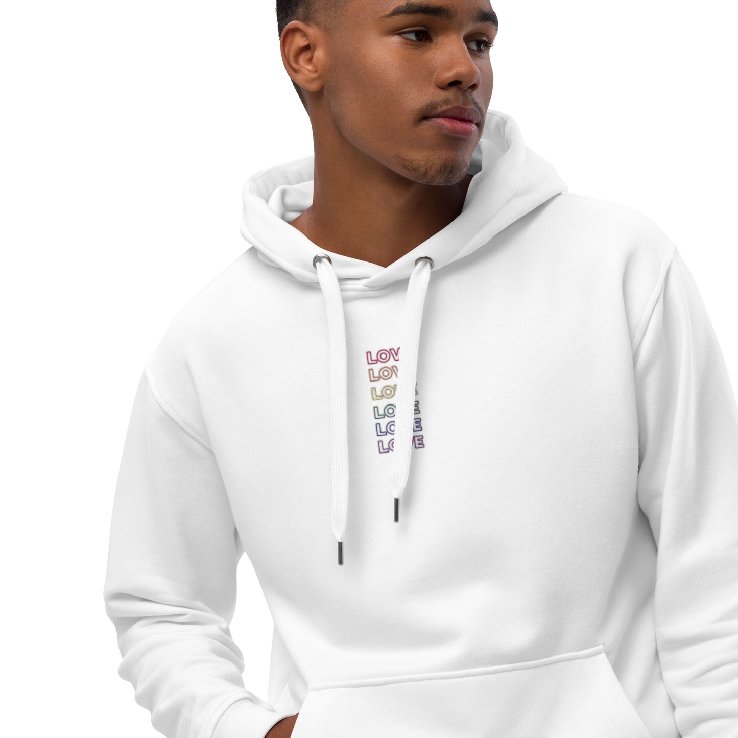 Men Premium Neon Love Eco Hoodie