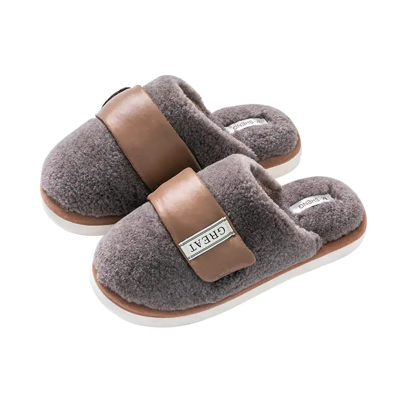 Warm Cotton Autumn And Winter Indoor Home Slipper