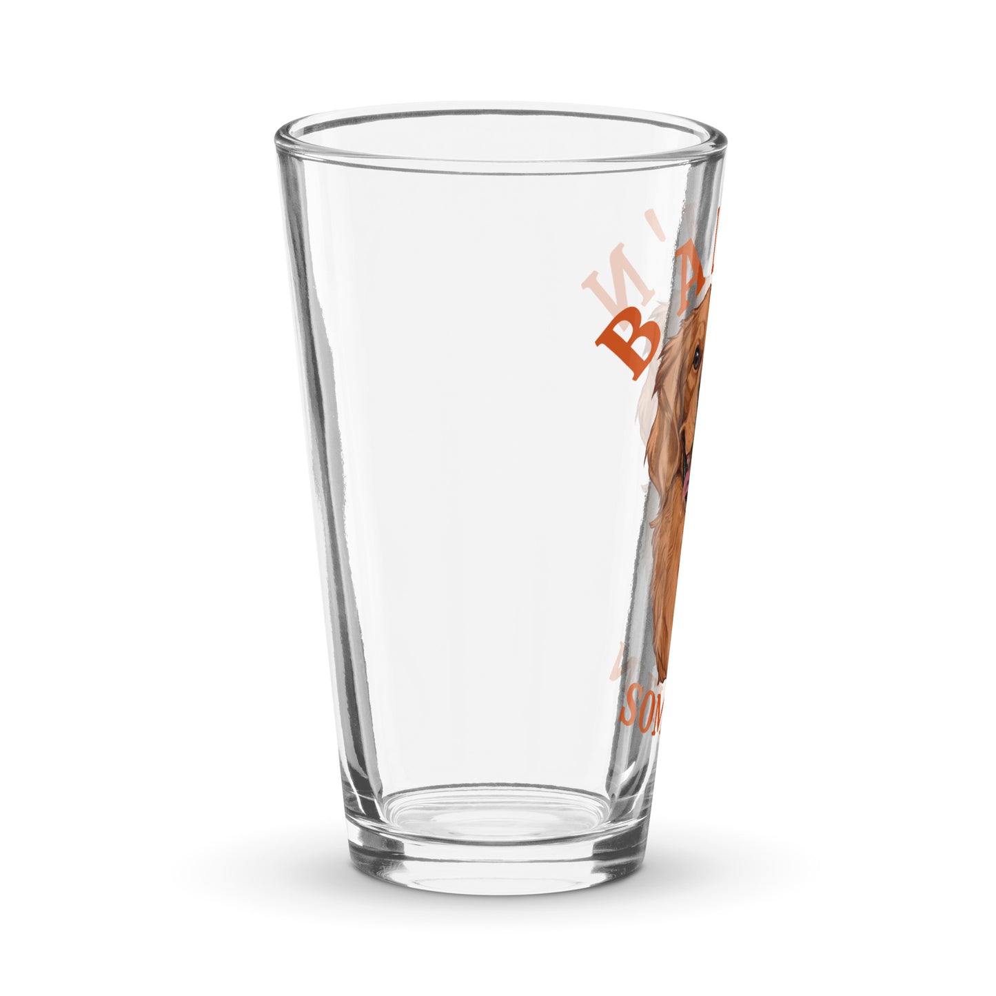 Ball'N Golden Retriever - Shaker pint glass