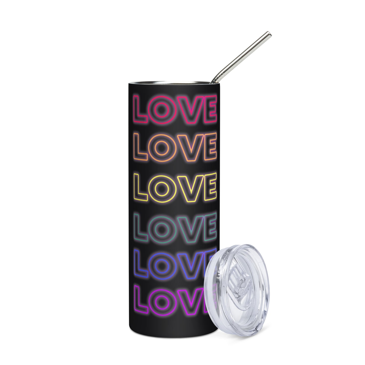 Neon Love Stainless Steel Tumbler