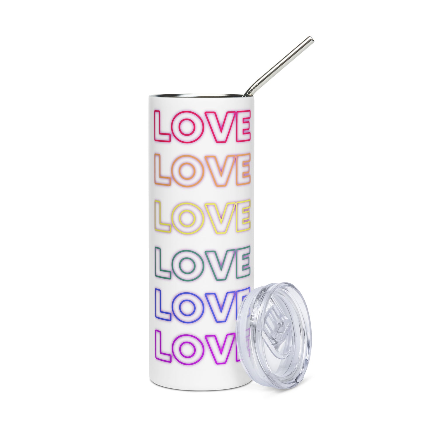 Neon Love Stainless Steel Tumbler