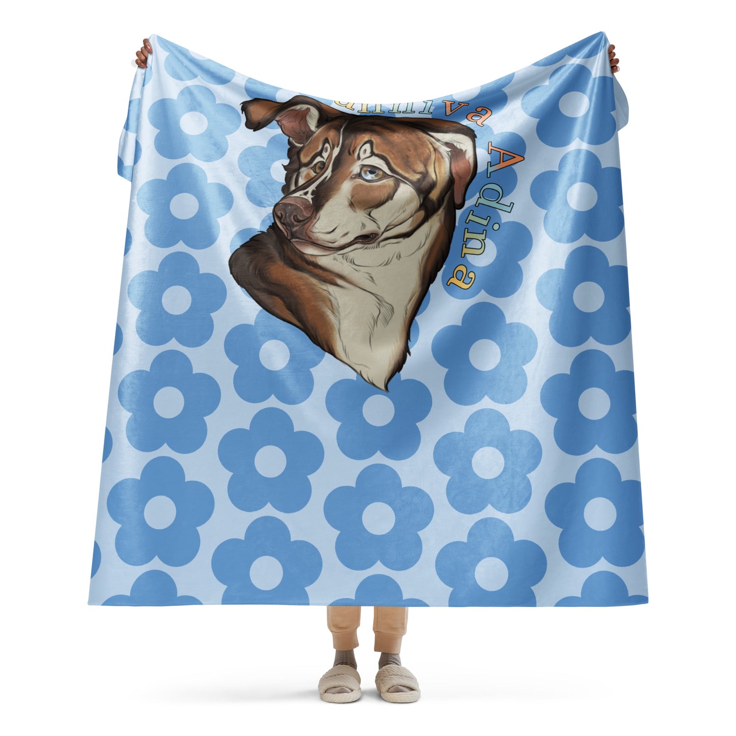 Sunniva Adina Sky Blue Sherpa blanket