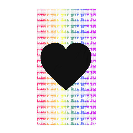 Neon Love White Equalizer Towel