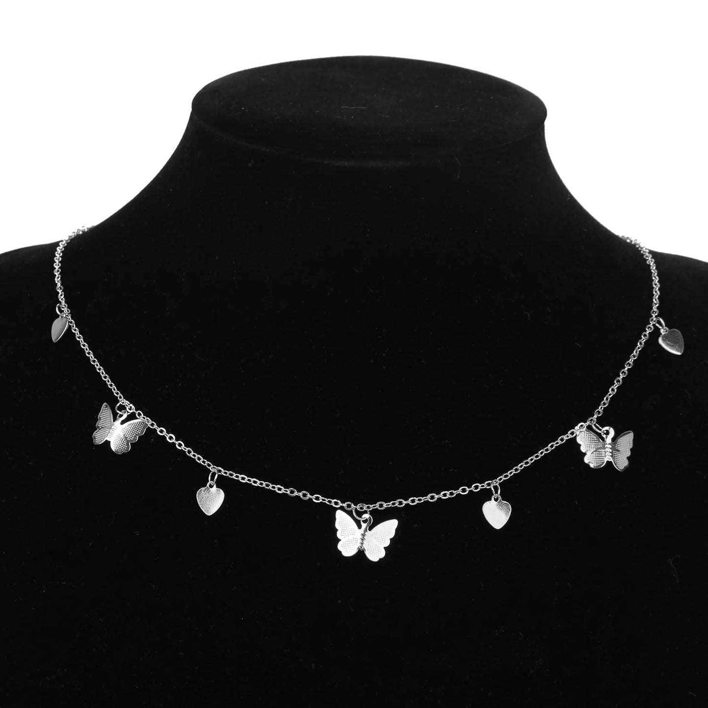 Bohemian Beach Chain Butterfly Pendant Choker Necklace