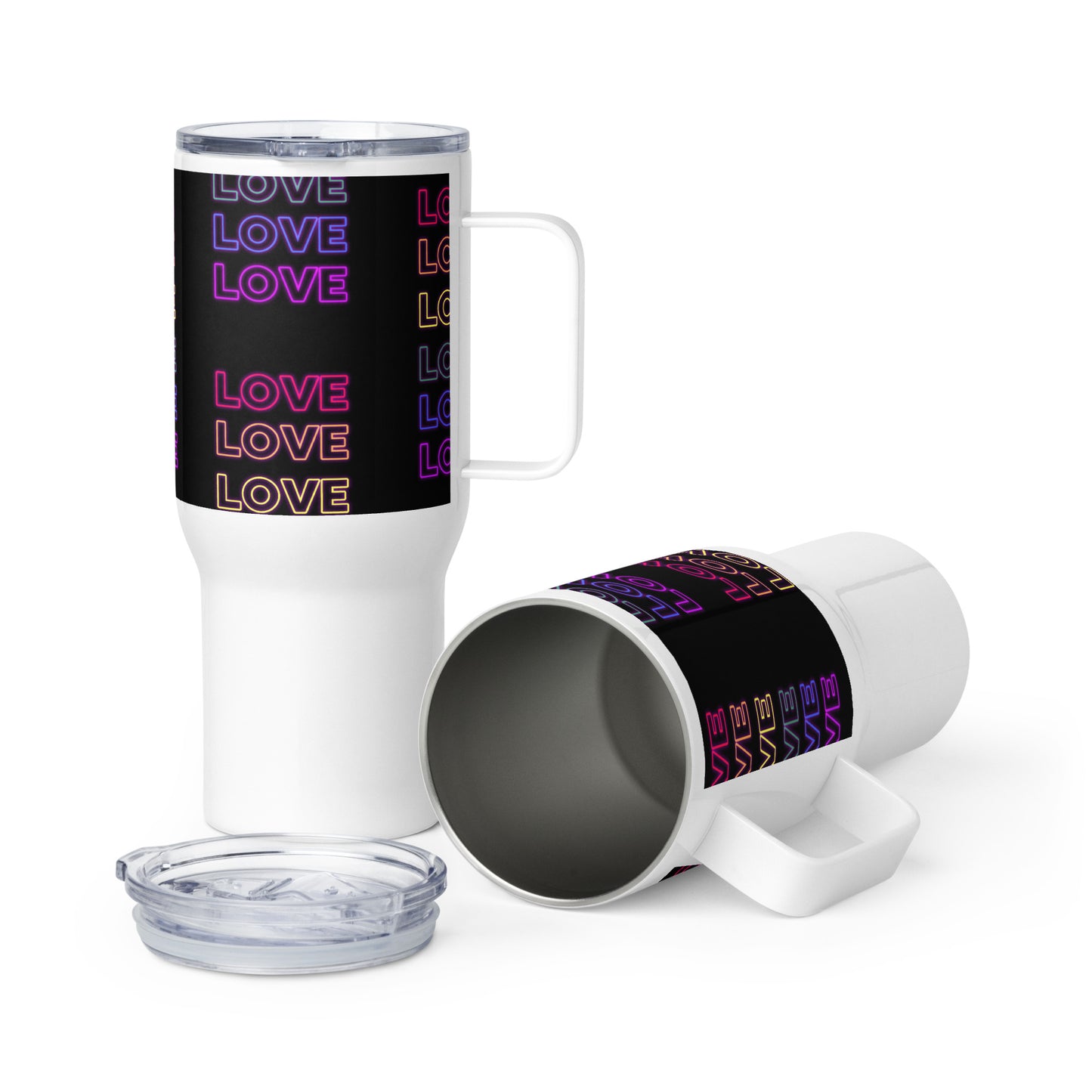 Neon Love Travel Mug